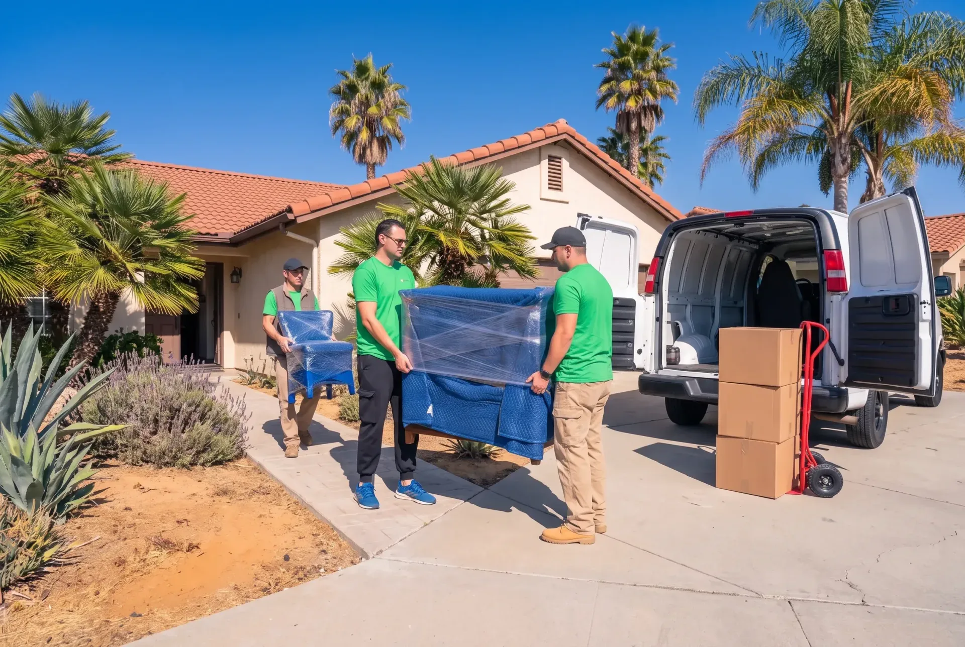 Contents pack-out crew in La Mesa